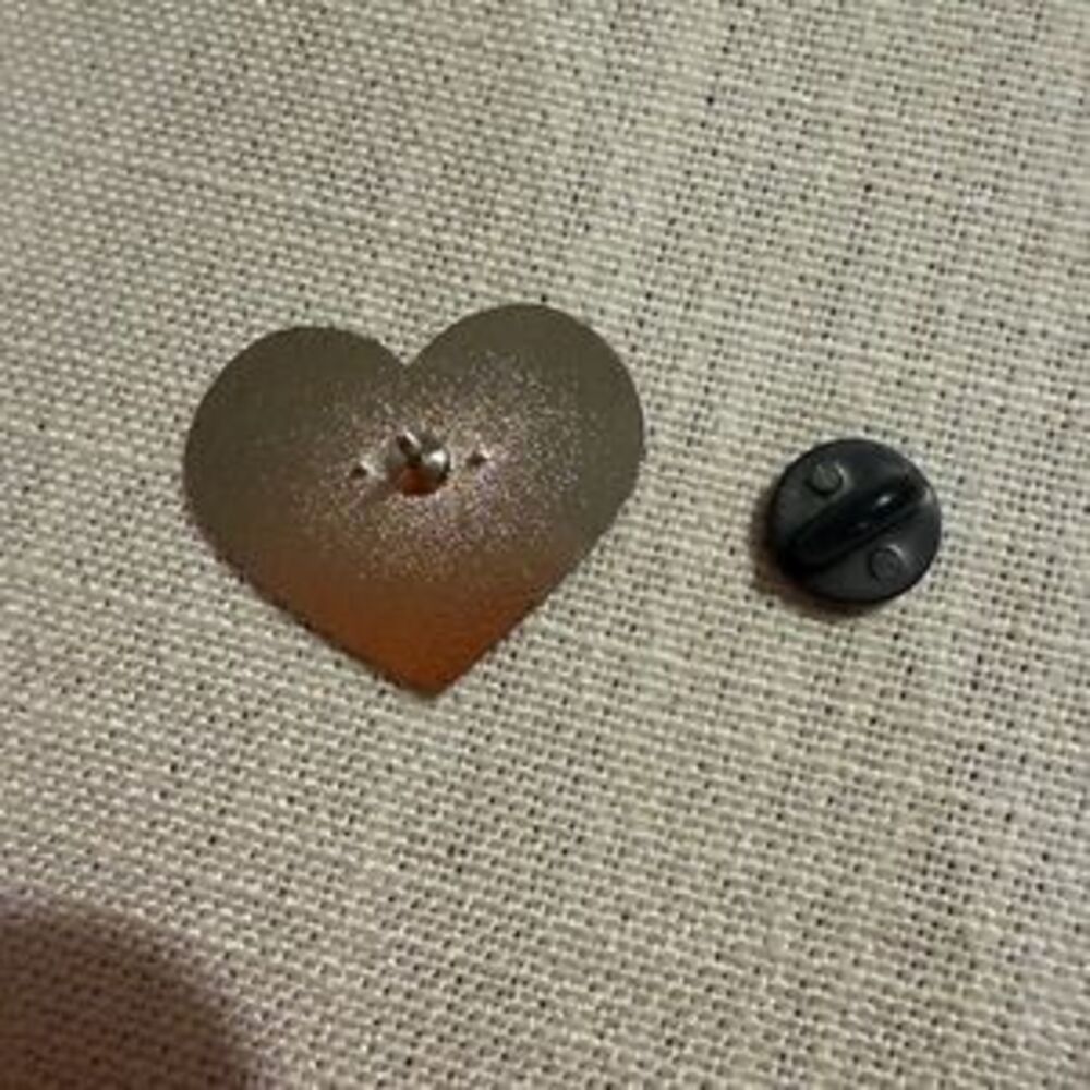 Red Heart John 3:16 Pin Brooch Bible verse